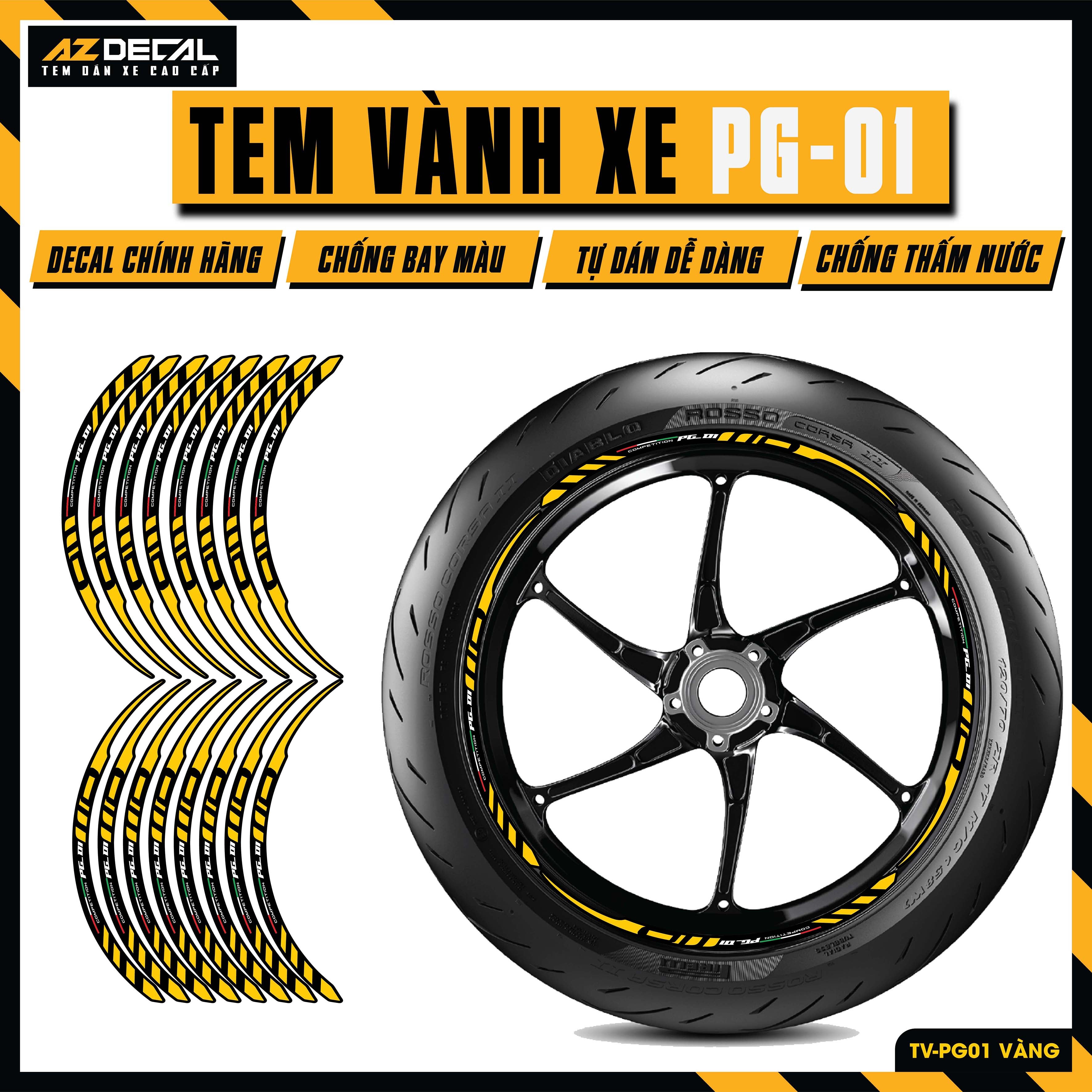 Tem Dán Vành PG-1 | TV-PG01 vàng