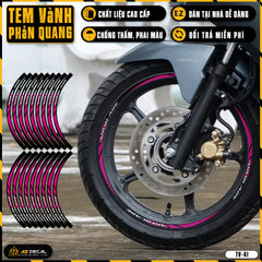 Tem Dán Vành AIR BLADE Phản Quang TV41 hồng