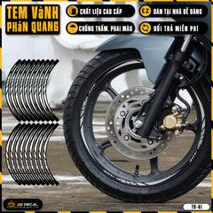Tem Dán Vành AIR BLADE Phản Quang TV41 trắng