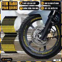 Tem dán vành xe AIR BLADE phản quang TV42 vàng