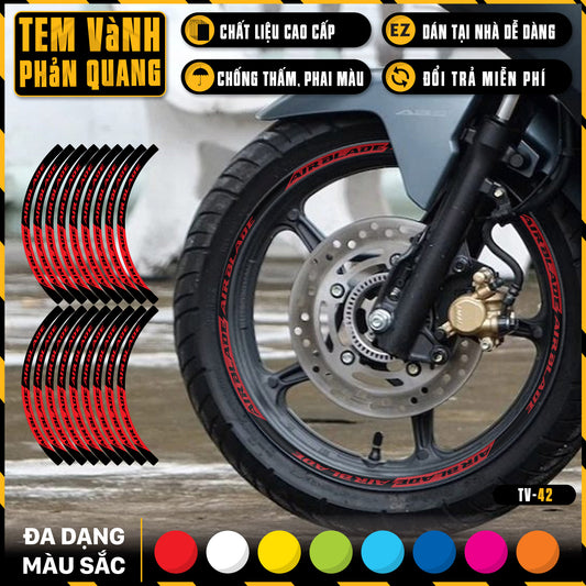 Tem dán vành xe AIR BLADE phản quang TV42