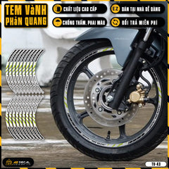 Tem dán vành xe AIR BLADE phản quang TV43 trắng