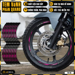 Tem dán vành xe AIR BLADE phản quang TV44 hồng
