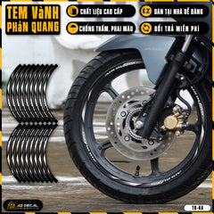 Tem dán vành xe AIR BLADE phản quang TV44 trắng