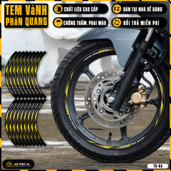 Tem dán vành xe AIR BLADE phản quang TV44 vàng