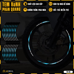 Tem dán vành xe AIR BLADE phản quang TV44 xanh