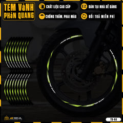 Tem dán vành xe AIR BLADE phản quang TV44 xanh chuối