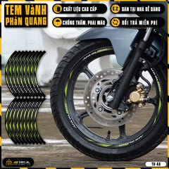 Tem dán vành xe AIR BLADE phản quang TV44 xanh chuối