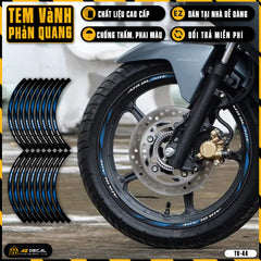 Tem dán vành xe AIR BLADE phản quang TV44 xanh gp