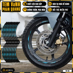 Tem dán vành xe AIR BLADE phản quang TV44 xanh