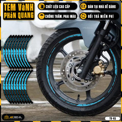 Tem dán vành xe AIR BLADE phản quang TV45 xanh