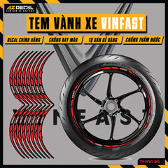 Tem Dán Vành VINFAST | TV-VF01 ĐỎ