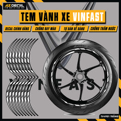 Tem Dán Vành VINFAST | TV-VF01 TRẮNG
