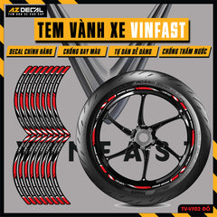 Tem Dán Vành VINFAST | TV-VF02 đỏ