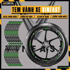 Tem Dán Vành VINFAST | TV-VF02 xanh lá