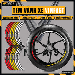 Tem Dán Vành VINFAST | TV-VF03 đỏ vàng trắng