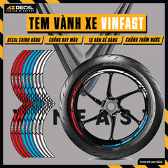 Tem Dán Vành VINFAST | TV-VF03 đỏ xanh trắng