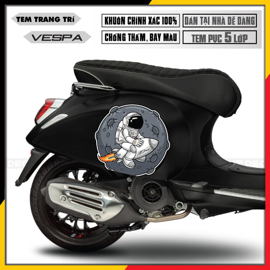 Tem Xe Vespa | 030 | Thiết Kế Phi Hành Gia Tên Lửa Xe Đen