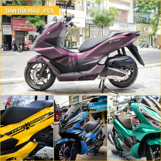 Dán đổi màu xe Honda PCX