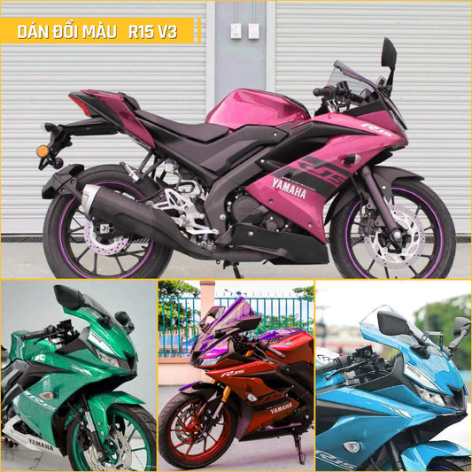 Dán decal đổi màu xe Yamaha R15 V3