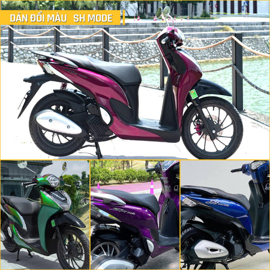 Dán đổi màu xe Honda SH Mode