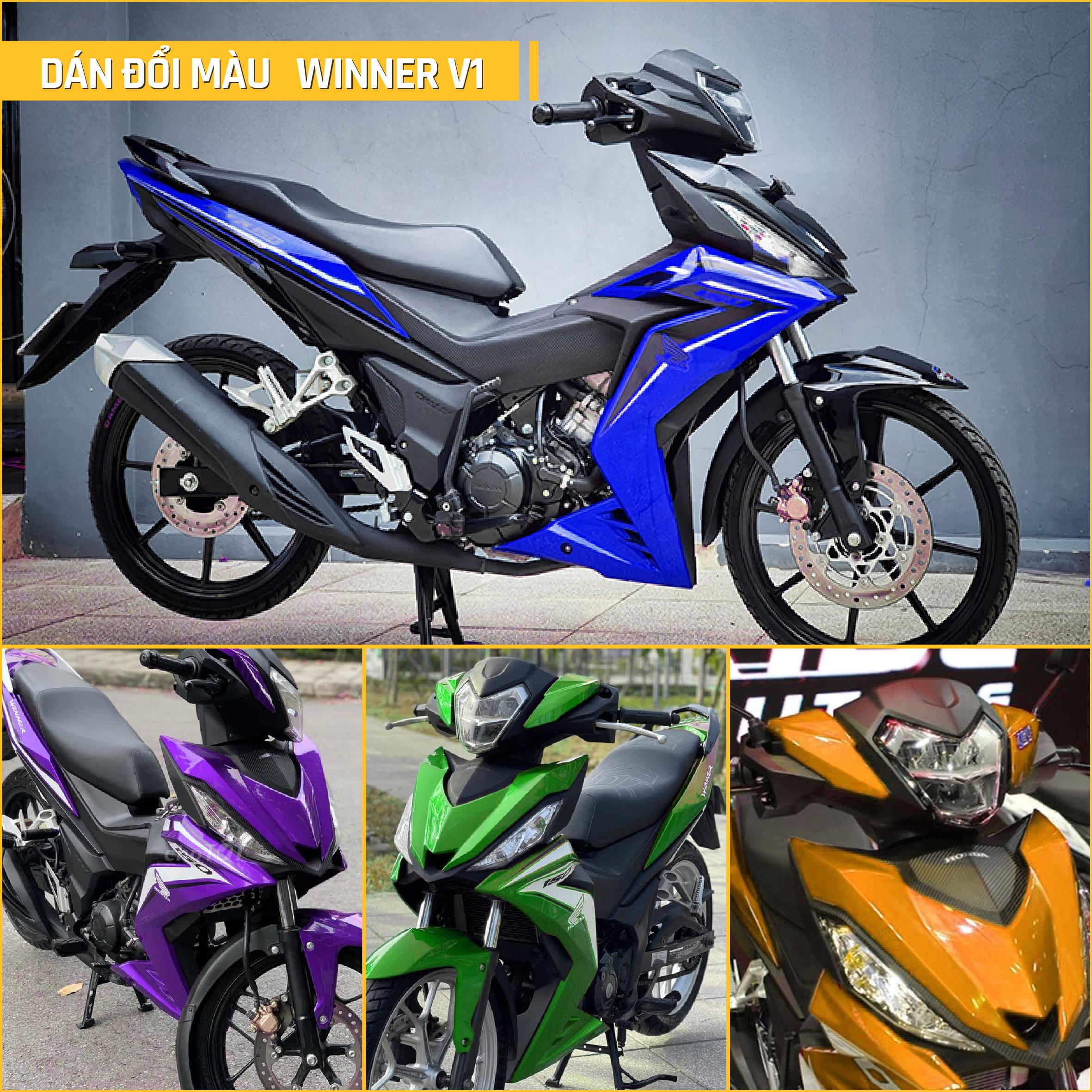 Dán đổi màu xe Honda Winner 150 (Winner V1)