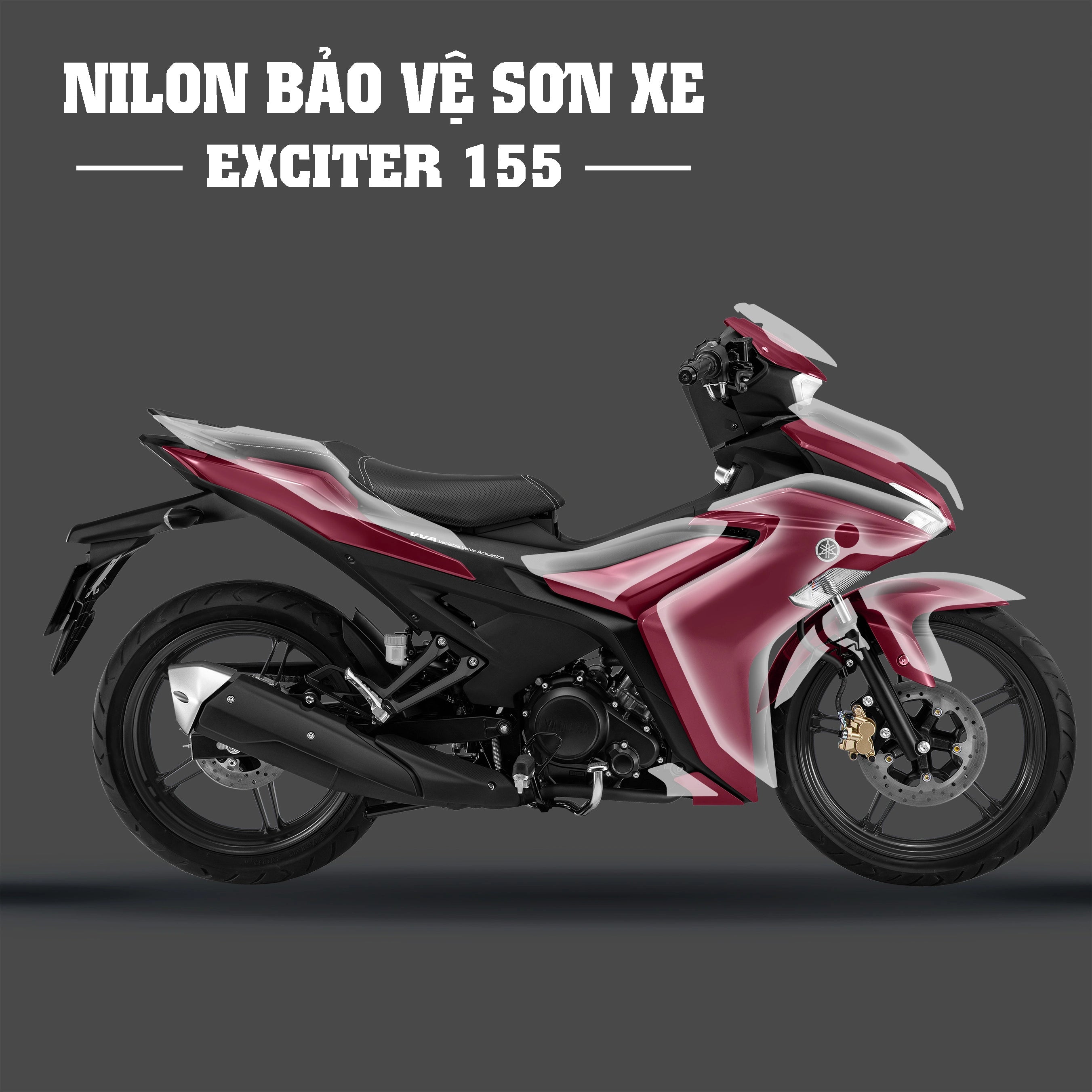 Dán nilon keo xe chống xước xe Exciter 155 tại Hà Nội