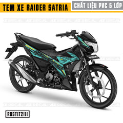 Tem xe Raider Đen mẫu Hayabusa