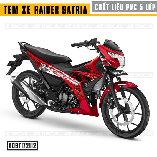 Tem Xe Raider/Satria - RDST172112 - Mẫu Tubo