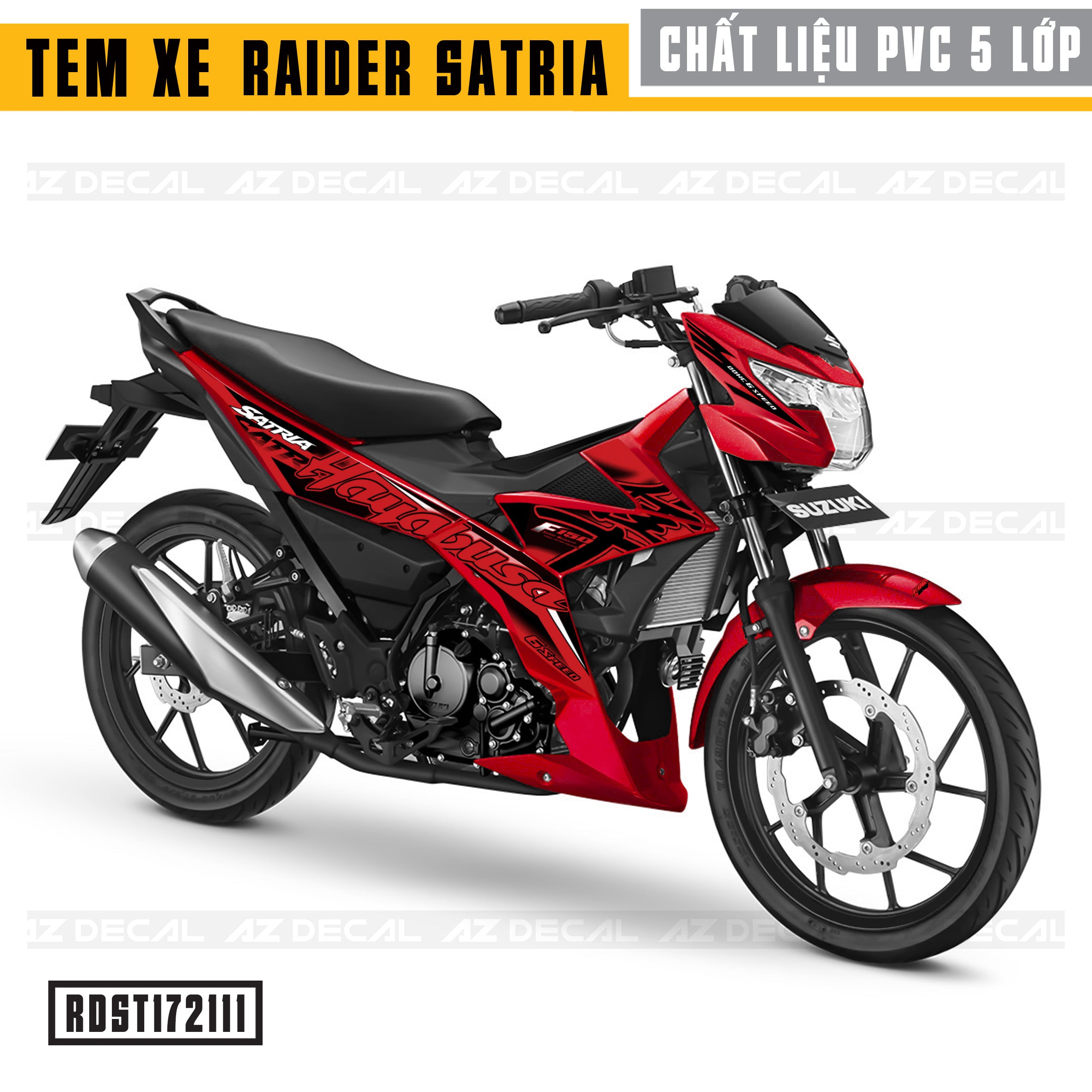 Tem xe Raider Đỏ mẫu Hayabusa