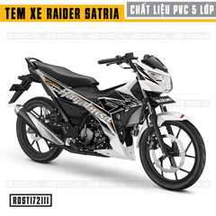 decal xe Raider trắng mẫu Hayabusa