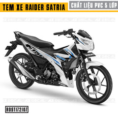 Tem Xe Raider / Satria mẫu 07 Xe Trắng