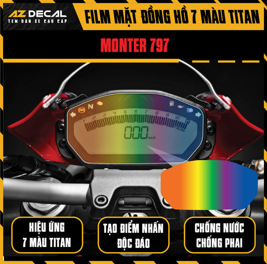 Miếng Dán Mặt Đồng Hồ 7 Màu Titan Xe Ducati Monster 797