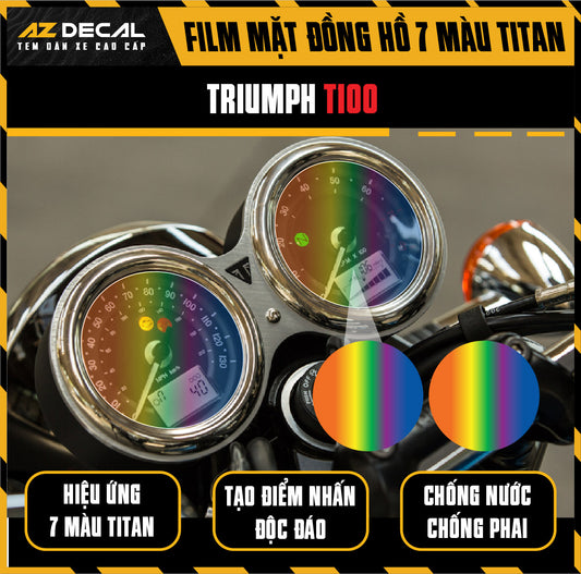 Miếng Dán Mặt Đồng Hồ 7 Màu Titan Xe Triumph T100