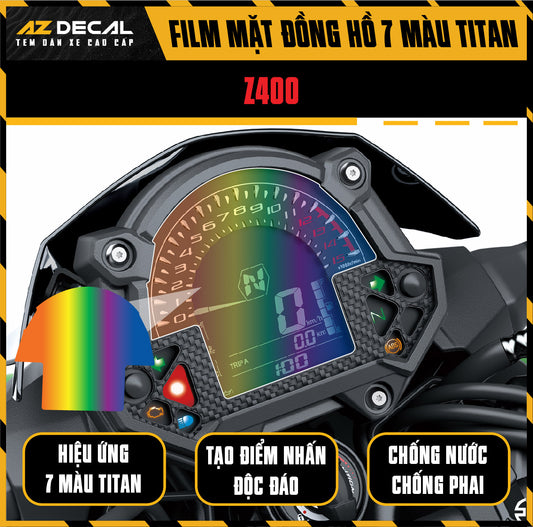 Miếng Dán Mặt Đồng Hồ 7 Màu Titan Xe Kawasaki Z400