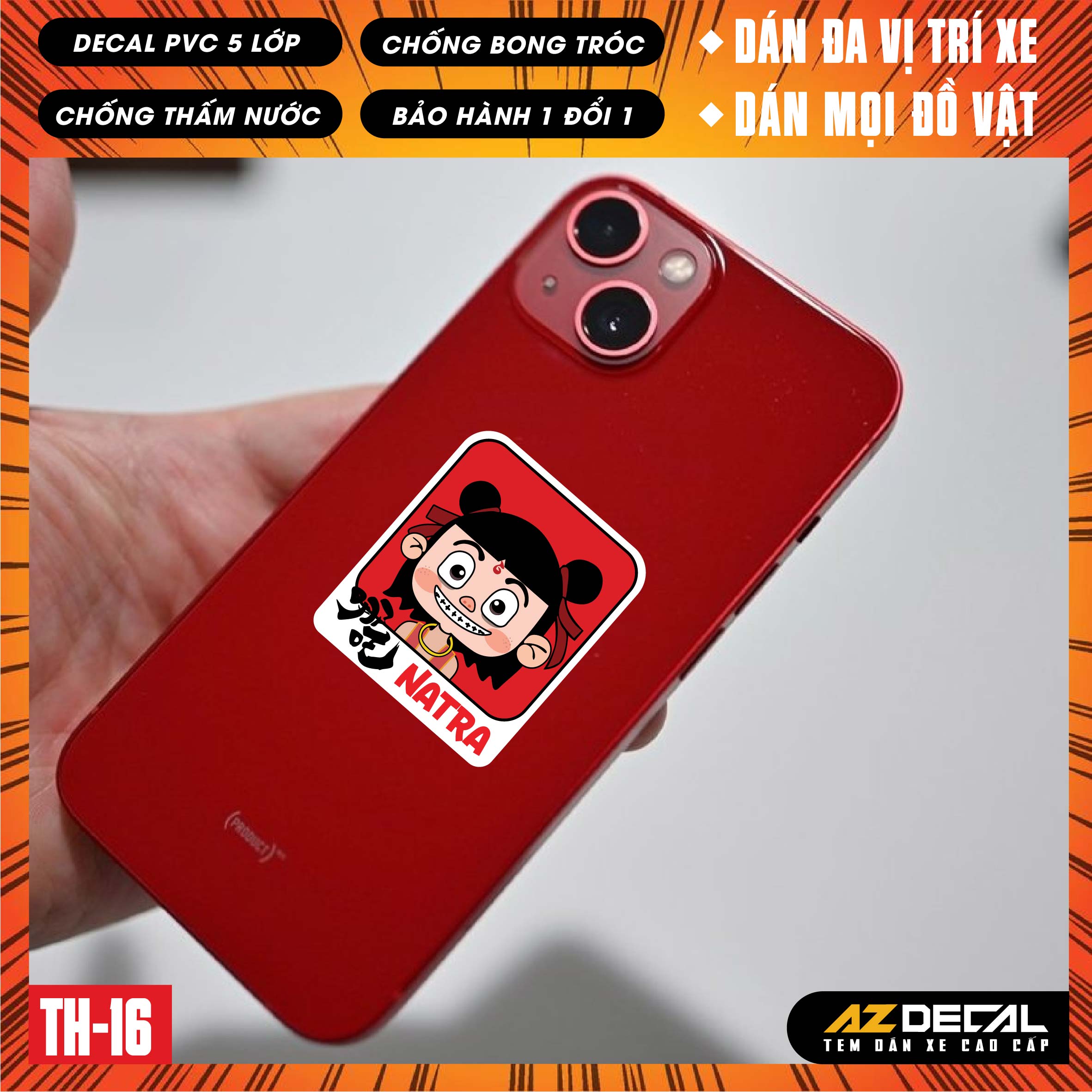 Sticker Dán Xe Máy, Xe Điện, Xe Đạp, Mũ Bảo Hiểm | TH-16