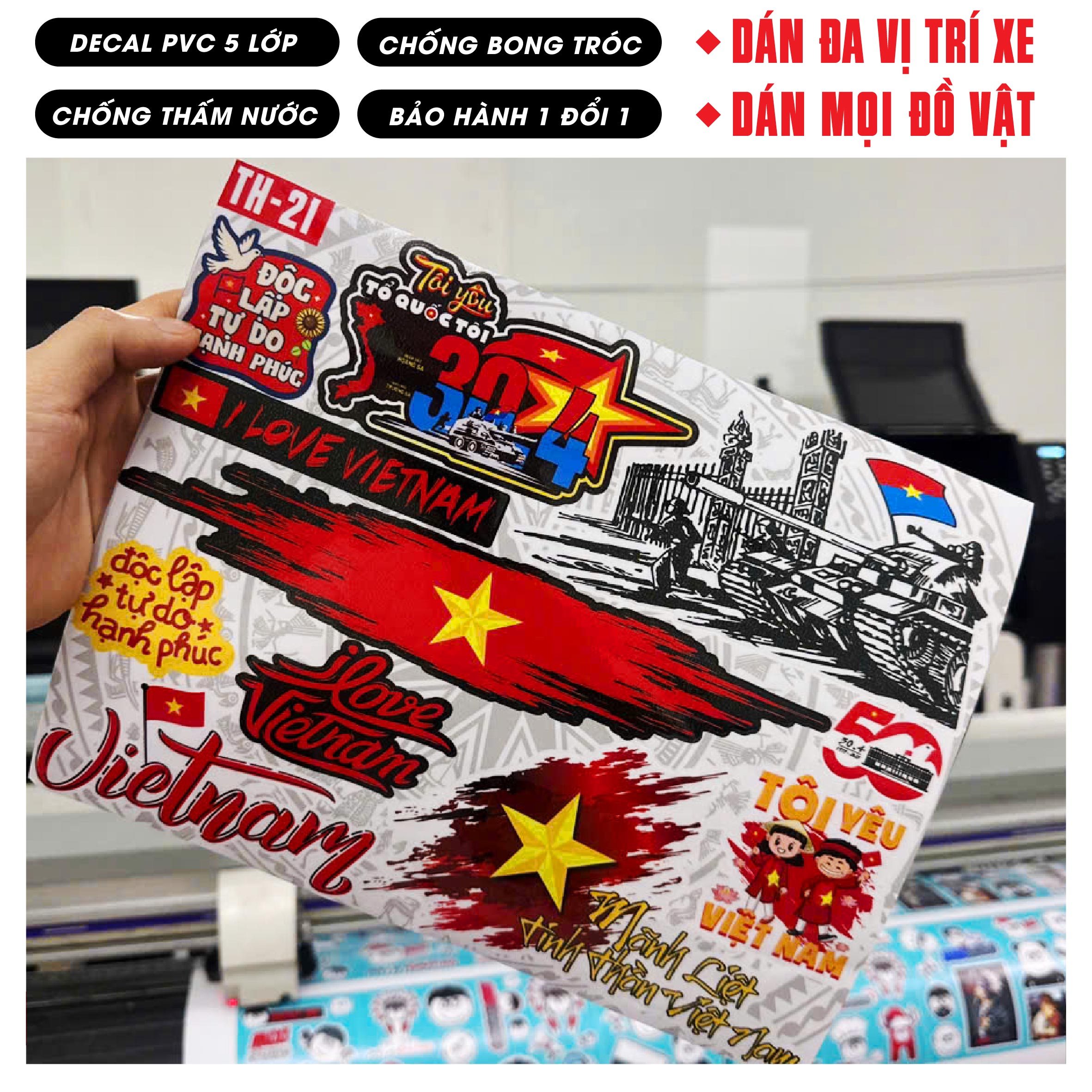 Sticker Dán Xe Máy, Xe Điện, Xe Đạp, Mũ Bảo Hiểm | TH-21