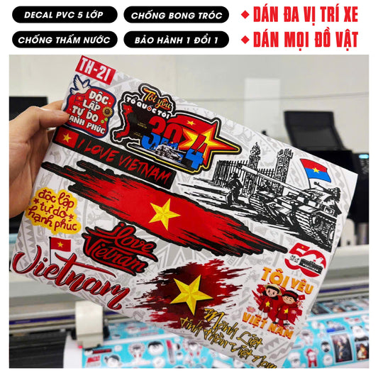Sticker Dán Xe Máy, Xe Điện, Xe Đạp, Mũ Bảo Hiểm | TH-21