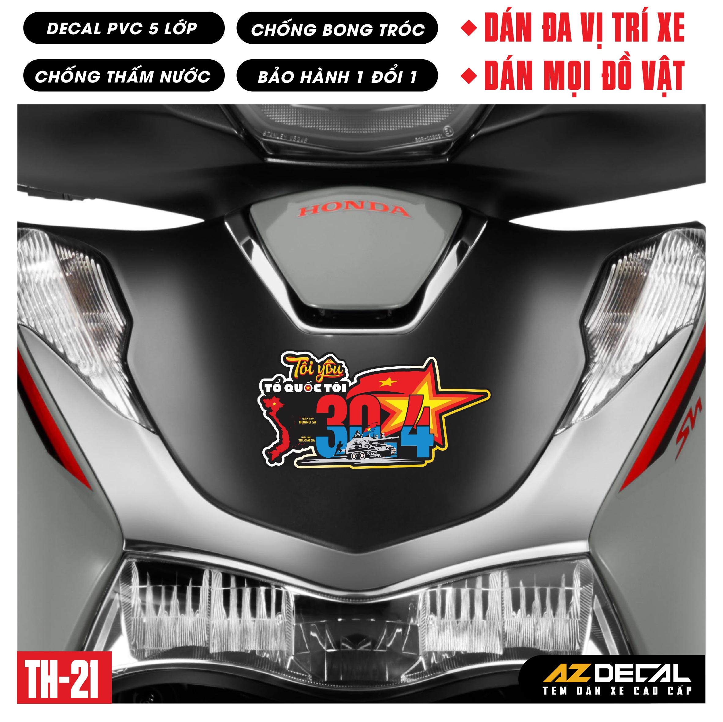 Sticker Dán Xe Máy, Xe Điện, Xe Đạp, Mũ Bảo Hiểm | TH-21