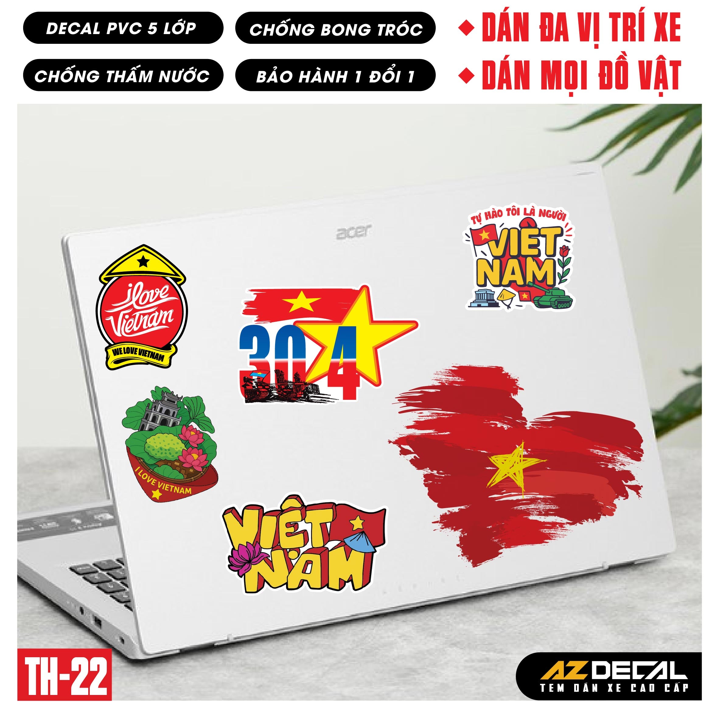 Sticker Dán Xe Máy, Xe Điện, Xe Đạp, Mũ Bảo Hiểm | TH-22