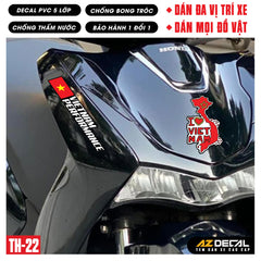 Sticker Dán Xe Máy, Xe Điện, Xe Đạp, Mũ Bảo Hiểm | TH-22