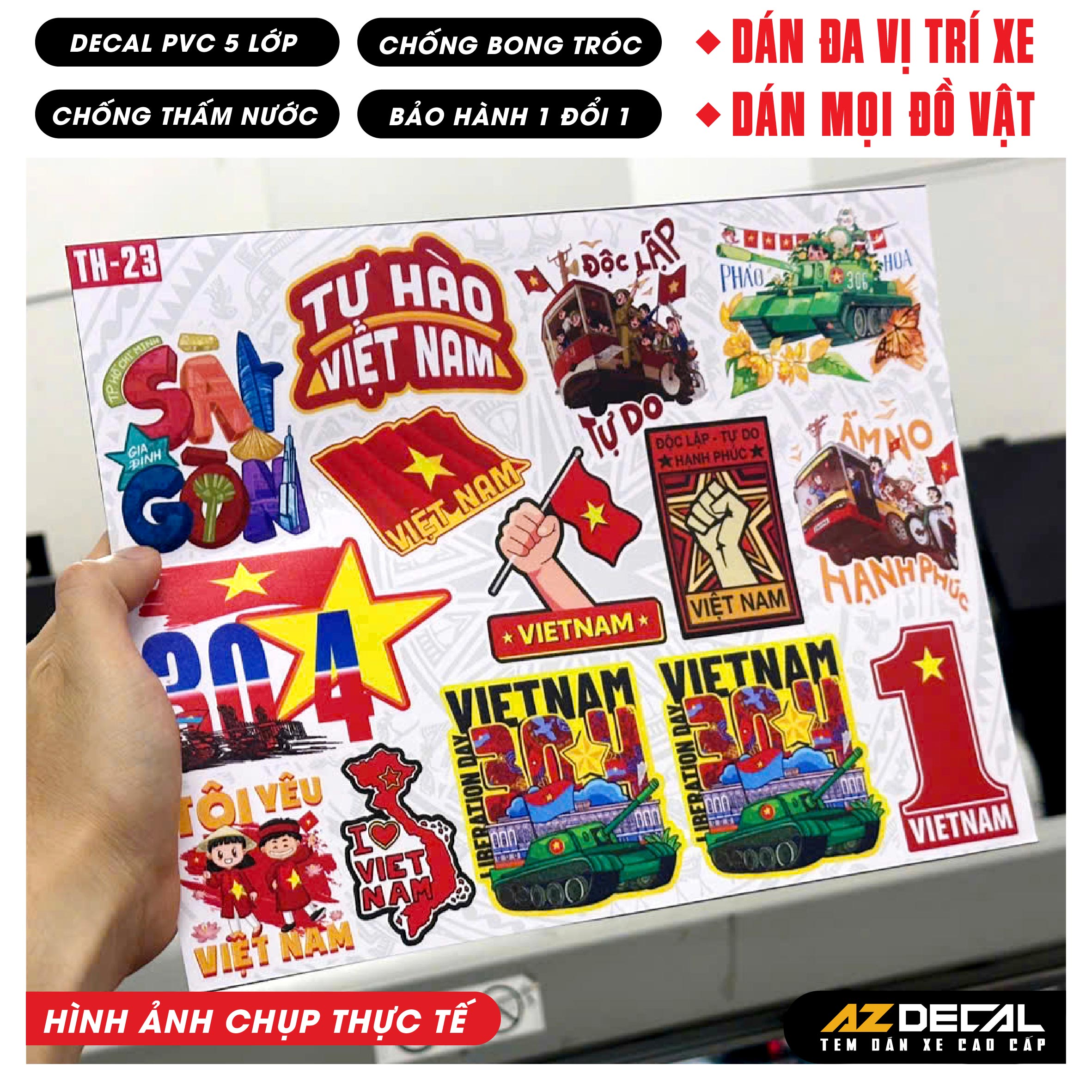 Sticker Dán Xe Máy, Xe Điện, Xe Đạp, Mũ Bảo Hiểm | TH-23