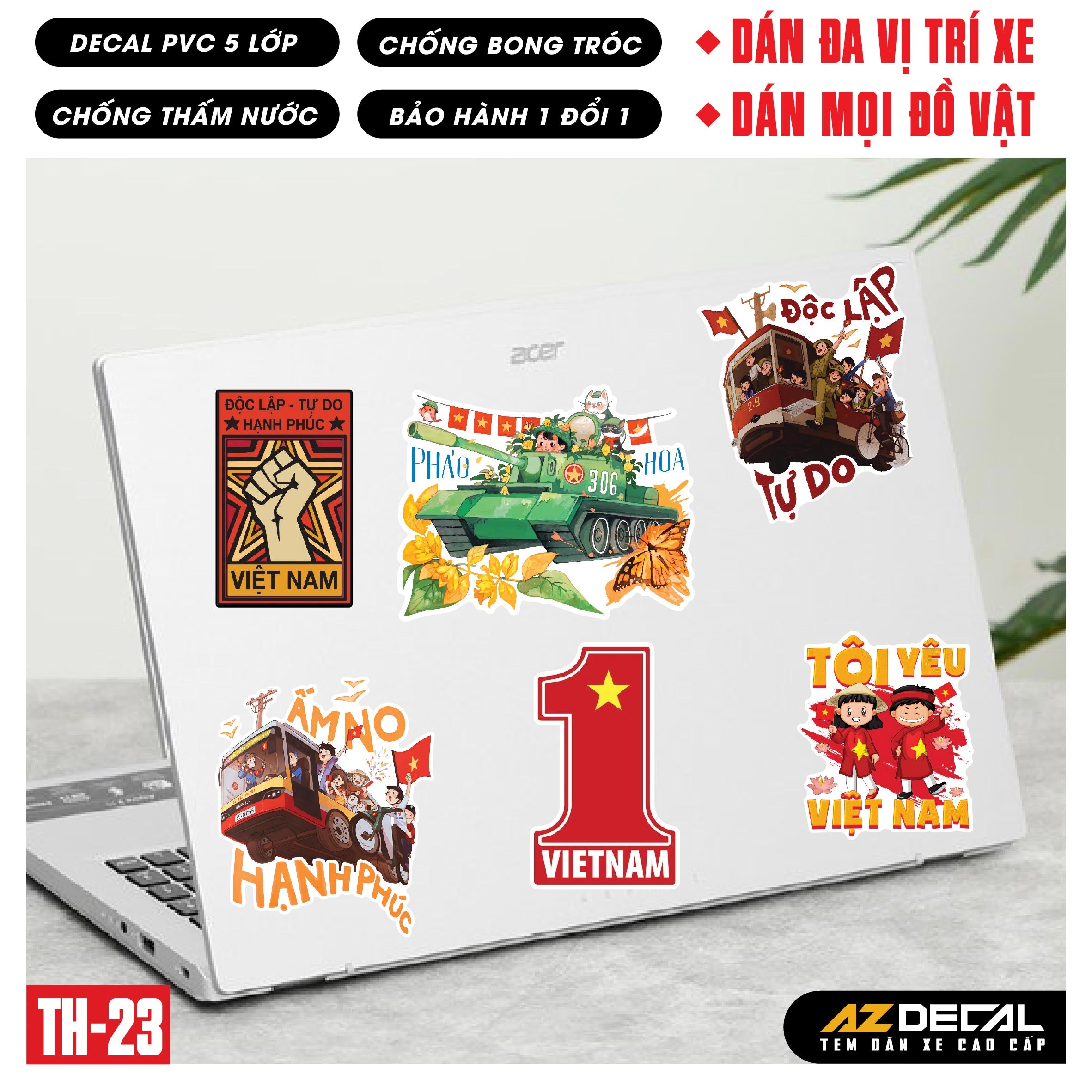 Sticker Dán Xe Máy, Xe Điện, Xe Đạp, Mũ Bảo Hiểm | TH-23