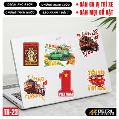 Sticker Dán Xe Máy, Xe Điện, Xe Đạp, Mũ Bảo Hiểm | TH-23