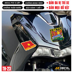 Sticker Dán Xe Máy, Xe Điện, Xe Đạp, Mũ Bảo Hiểm | TH-23