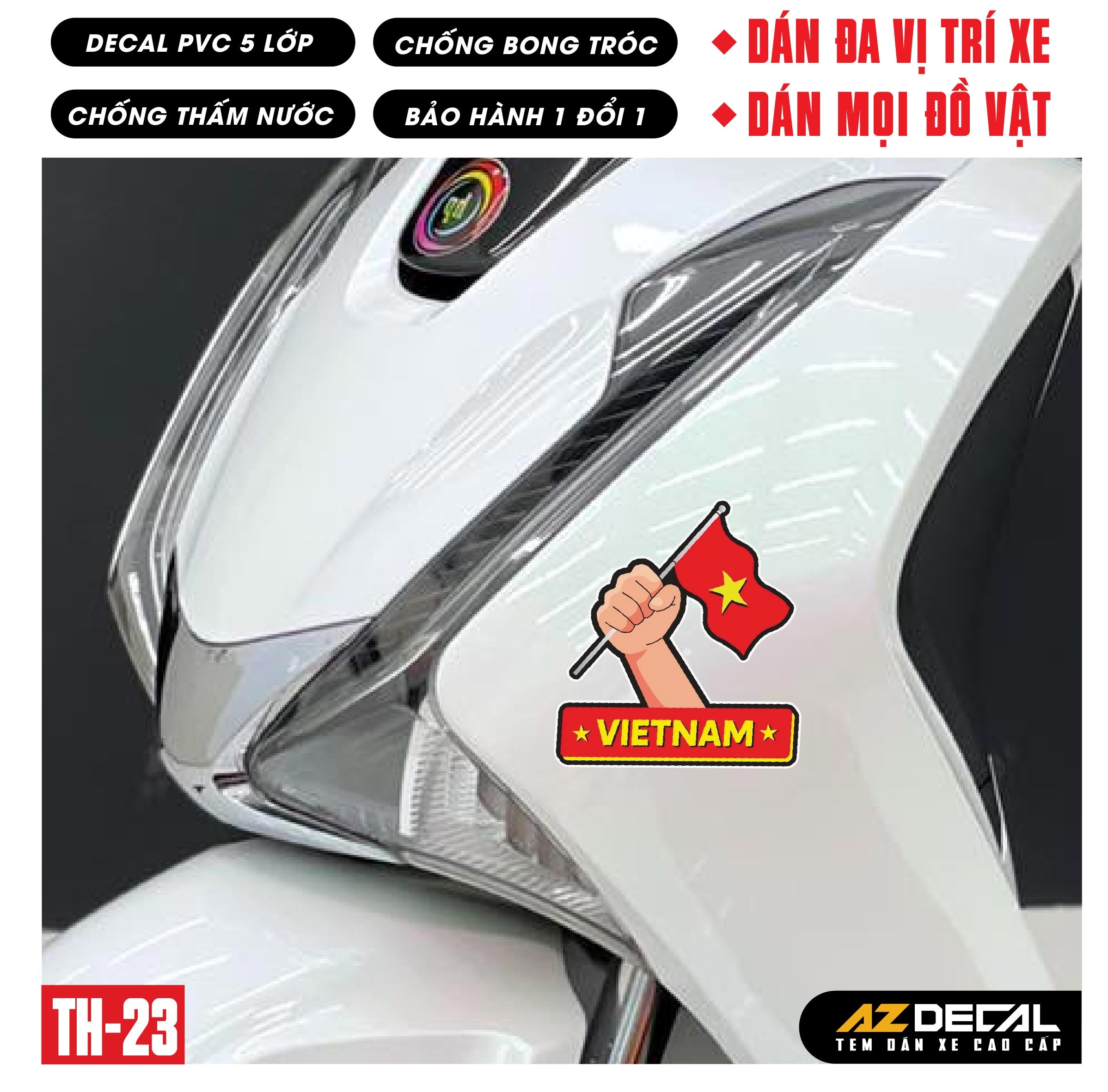 Sticker Dán Xe Máy, Xe Điện, Xe Đạp, Mũ Bảo Hiểm | TH-23