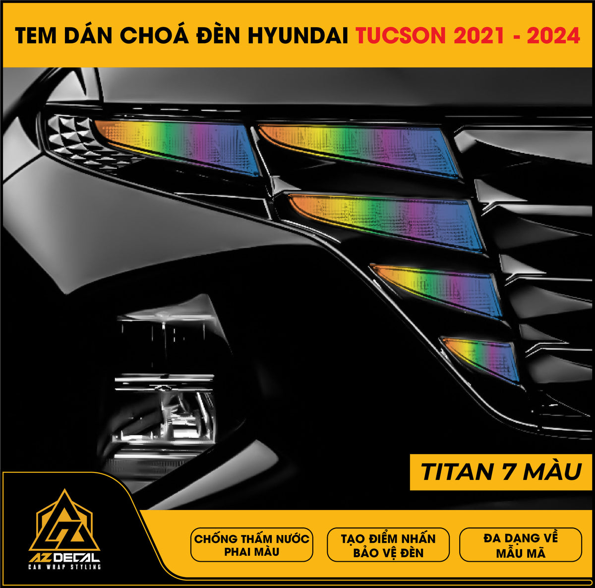 Tem Dán Chóa Đèn Hyundai Tucson 2022-2024