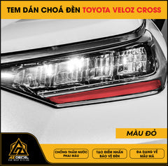 Tem Dán Chóa Đèn Toyota Veloz Cross