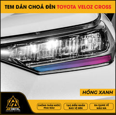 Tem Dán Chóa Đèn Toyota Veloz Cross