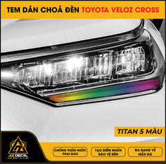 Tem Dán Chóa Đèn Toyota Veloz Cross